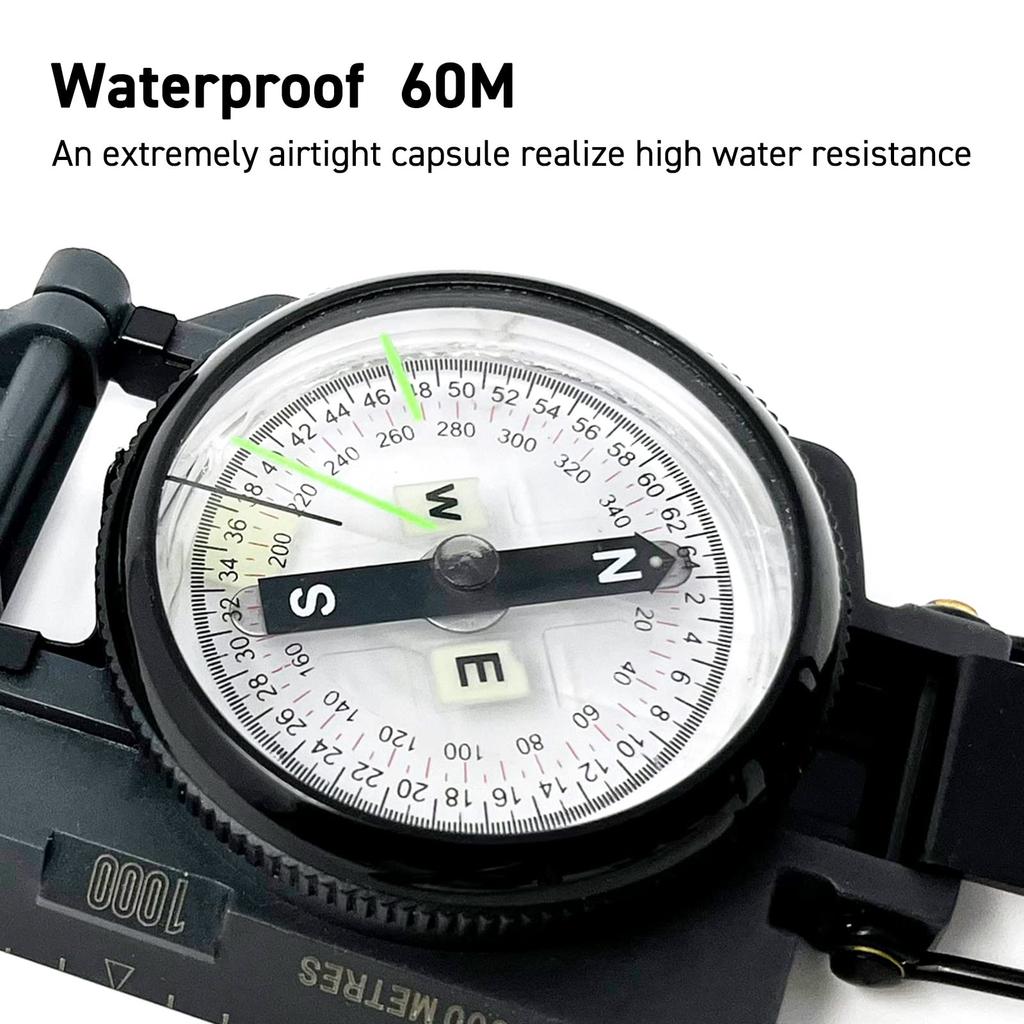 POLARIS Tactical Lensatic Compass with Inclinometer and Mil Scale MC-0934