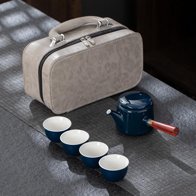Ceramic Portable Travel Tea Set Bank Company Portable Tea Set