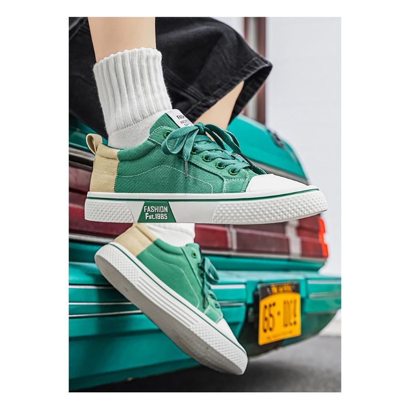 Mens Breathable Low Top Soft Sole Casual Canvas Sports Skateboarding Sneakers