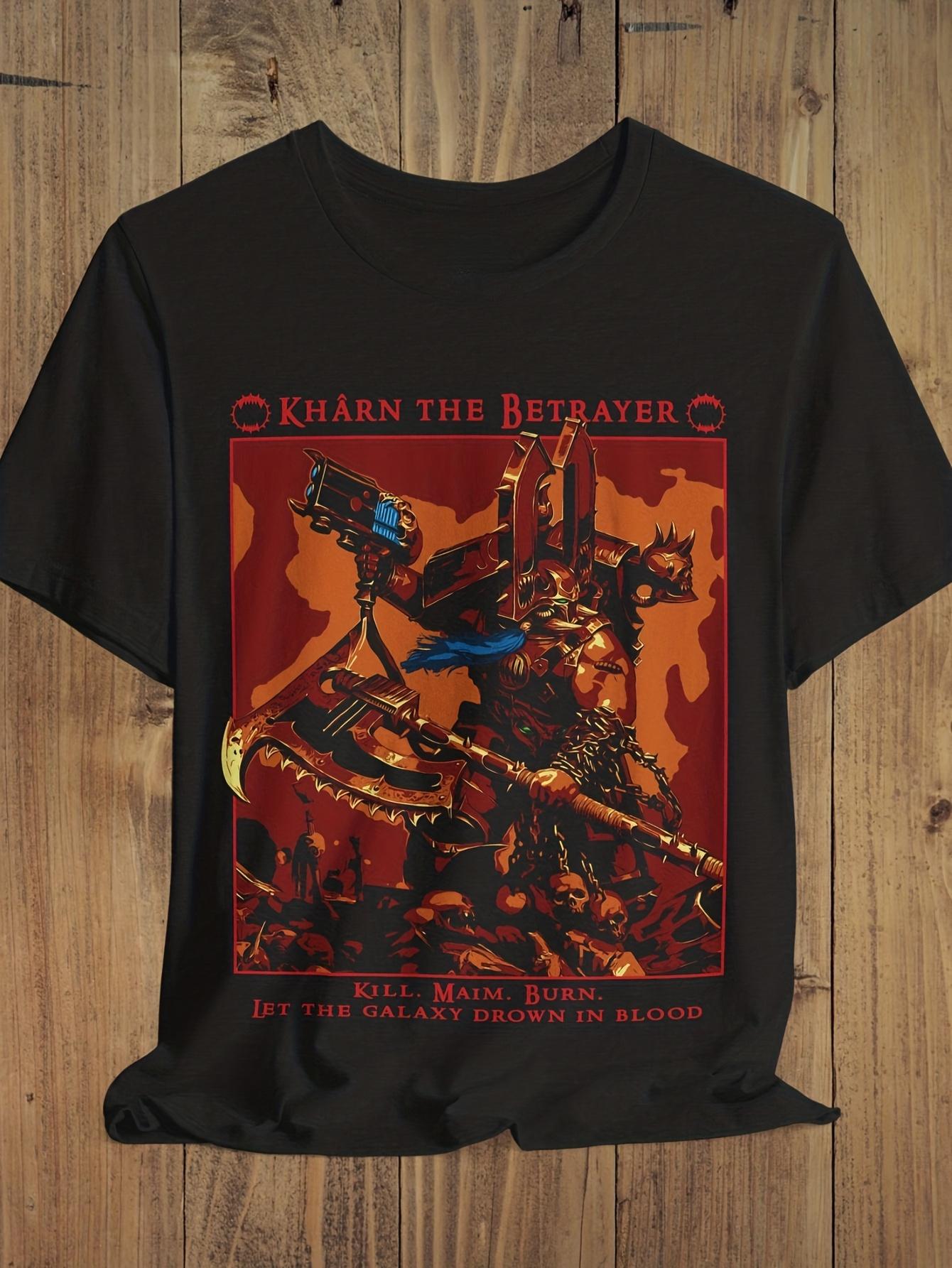 Kahn Traitor 40K T-Shirt - A Classic Print Featuring Characters from Video Games And Board Games XXXXL