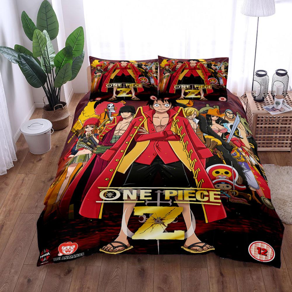 Anime O-Ones Pieces Bedding Set Japanese Luffys Duvet Cover Pillowcase for Children Boys Gift Single Queen King Size