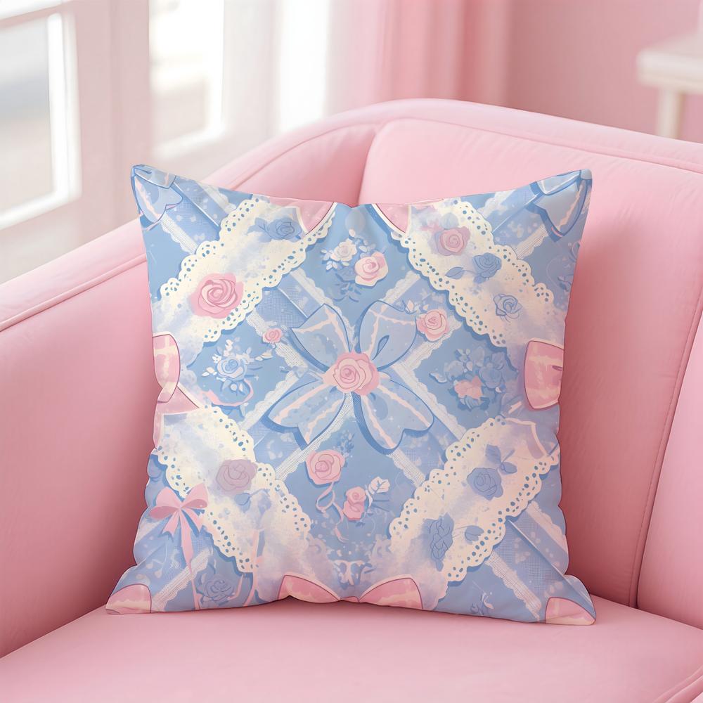 Colorful checkered pattern Cushion Cover Pillow Case Soft Skin Friendly Fabric Comfort Concealed Zipper