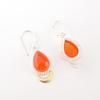 Carnelian Gemstone 925 Sterling Silver Jewelry Handmade Tear Drop Earrings 1.5" EE-162-20