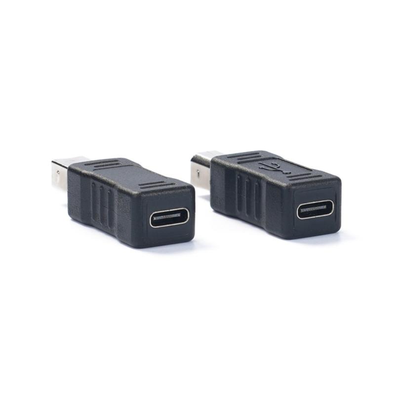 USB Type C Mini5P To USB B Converters for Connecting Printers Scanners and Instrument To USB C Enableds Devices