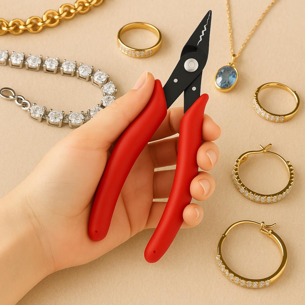 

Crimp Beads Carbon Steel Jewelry Pliers Double Rings Needle Nose Pliers Handmade Jewelry