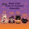 Kit da Cucito per Principianti Halloween Friends Patchwork Kit, Animale Fai da Te Crea 4 Lavori Manuali Carini Personaggi Adorabili, Artigianato per Principianti Regalo Fatto a Mano Festività