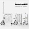 Portable Rolling Crate Rolling Foldable Handcart Heavy Duty Rolling Cart Storage Cart With Telescopic Handle And Lid For Camping