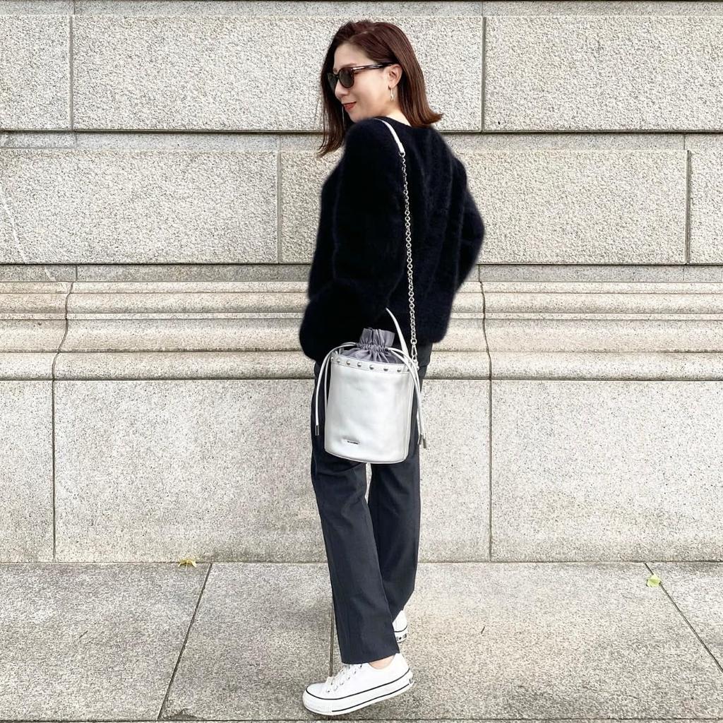 Handbag Chain Bucket Bag for Silver [Lava Gagery] [Instagrammer Chiyo's Women, (95)