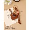 New Creative PU Guitar Pendant Access Card Bag Accessories Beaded Keychain Small Gifts Car Hanging Accessories