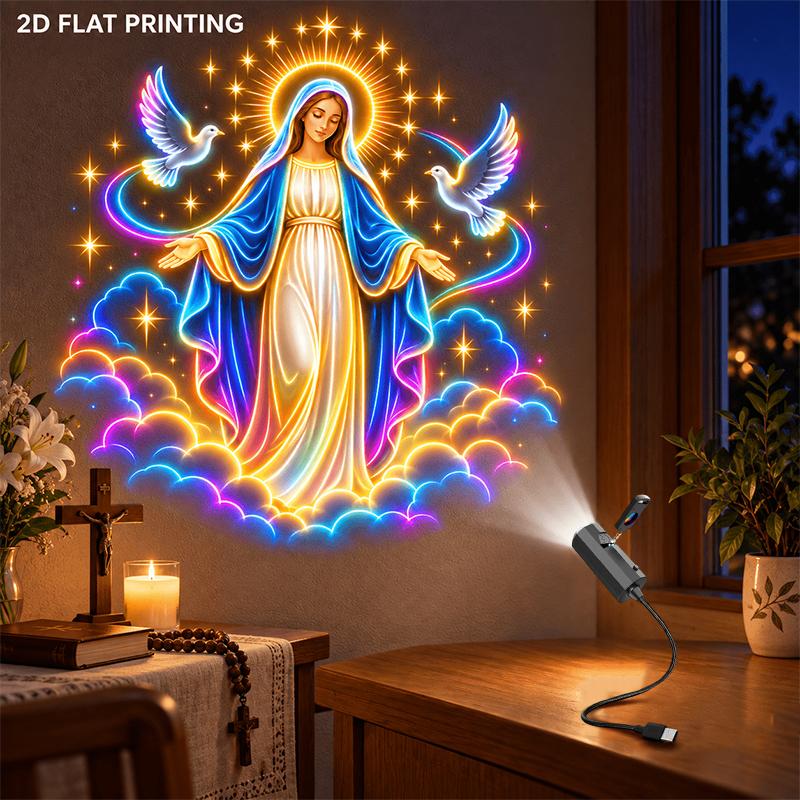 LED Plug Play Projector Night Light Replaceable Scenes Films Projection Lamp for Kids Nursery Gift
