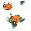 Artificial Potted Rose Flowers Fake Plants Decoration Table Ornament for Banquet Bedroom