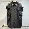 Pearls Beads Stitch Short Sleeve Blouses Shirts Women Spring Summer Loose Casual Tops Blouses