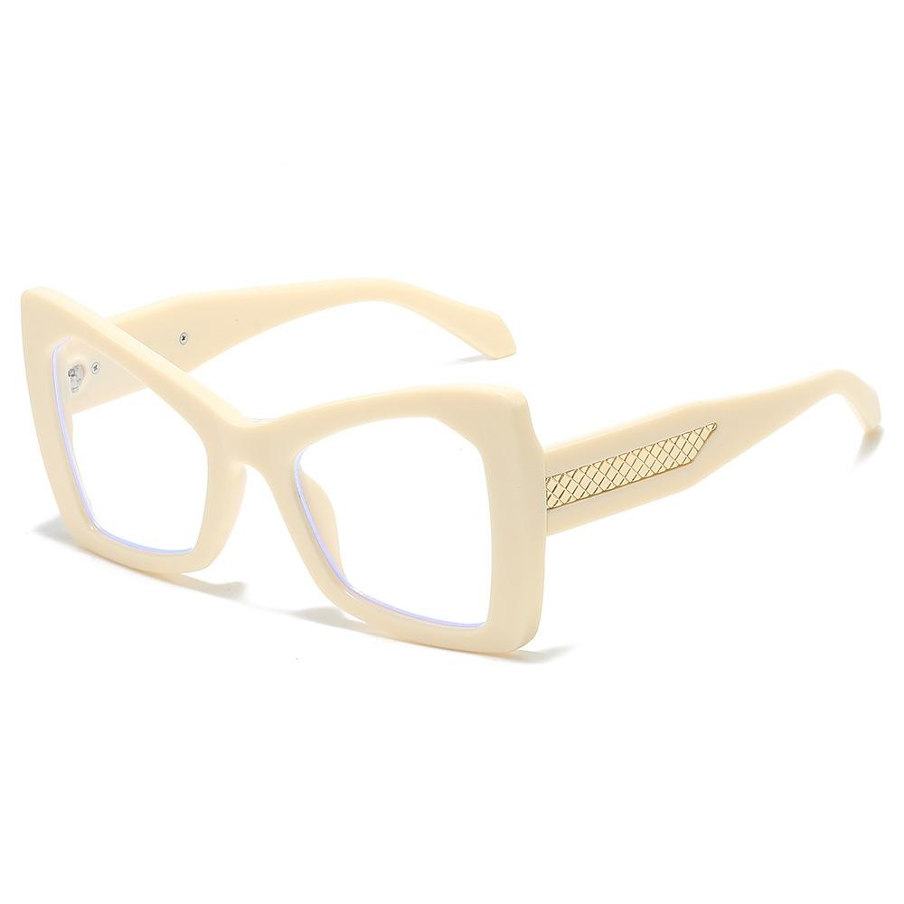 New Blue Light Protection Cat Eye Women Glasses Two Color Stitching Design Prevent Mobile Computer Radiation Men Casual Glasses