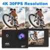 Ultra HD 4K Action Camera (30fps, WiFi, 2" Screen, 170° Wide-Angle) - Waterproof Helmet Cam for Sports & Outdoor Recording+