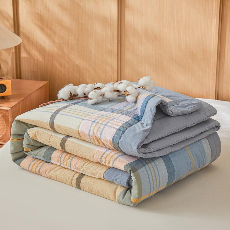 100% Cotton Summer Air Conditioning Quilt - Lightweight Quilt for Students and Children
