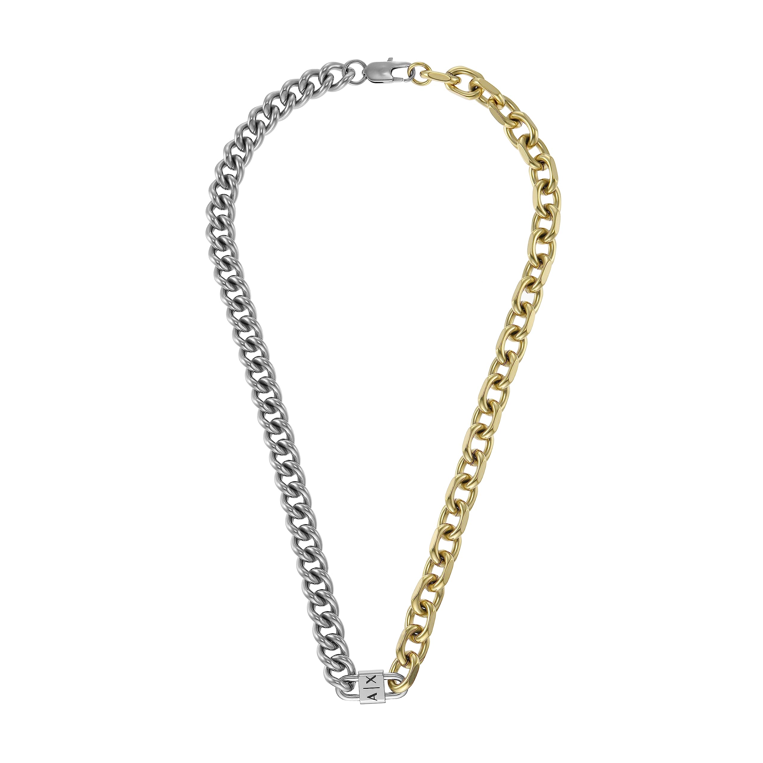 

Unisex stainless steel chain AXG0113710 [ARMANI EXCHANGE] two-tone necklace,