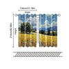 2 Pcs, Filtering Curtains (excluding Rods, Non-movable, Without Batteries) Artistic Scenery for Use In Bedrooms and Living Rooms