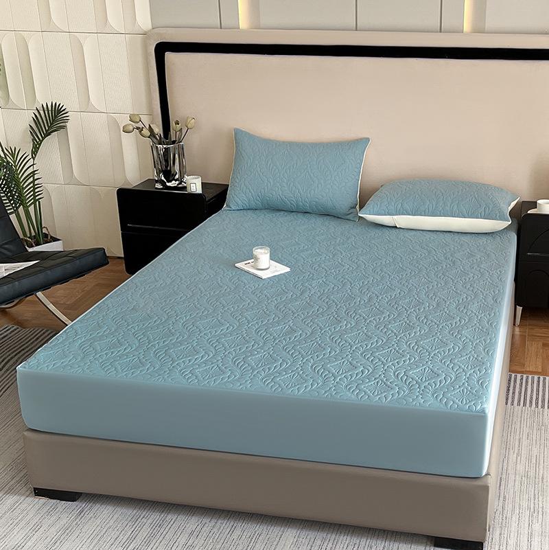Waterproof Cotton Urine Pad Bed Cover - Thick Solid Color Mattress Protector (2026 Model)