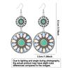 Enamel Flower Round Drop Earrings Ethnic Vintage Earrings for Women Versatile Personality  Daily Vacation Wearing Jewelry