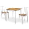 Day and Night - Day and Night Dining Furniture Set 3 Pieces White MDF