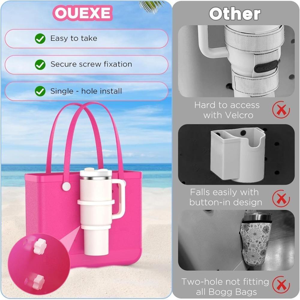 Neuer 2er-Pack Silikon-Becherhalter für Bogg Bag Tragbar Rutschfest Getränkeflaschenhülle Dosen-Becherhalter für 16-40 oz