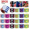 Soccer Player Captain Group Armband Adjustable Brazalete Capitan Band Breathable Stripe Arm Band Clear Icon for Football Captain