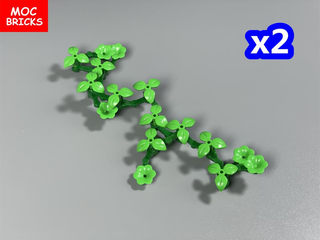 MOC Blocks Flower Morning Glory Bushes Vine DO IT YOURSELF Wall Home Plant Garden City Decor Assembled Particles Dolls Children Playthings