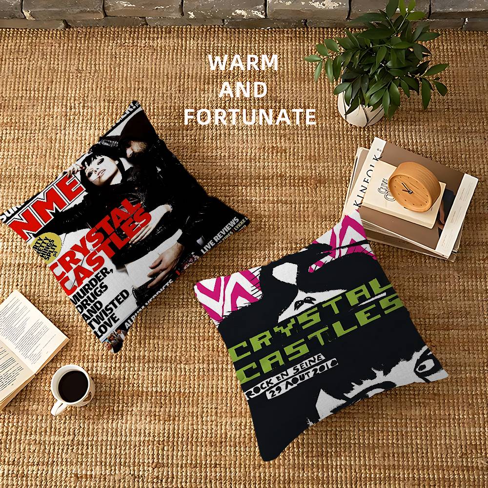 Band C-Crystal Castles Pillow Gift Home Office Decoration Bedroom Sofa Car Cushion Cover Case 45x45