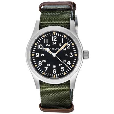 Khaki Field Nylon Strap Black Dial Mechanical H69529933 Reloj Hombre