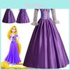 Elegantní Rapunzel šaty pro dospělé, kostým na Halloween