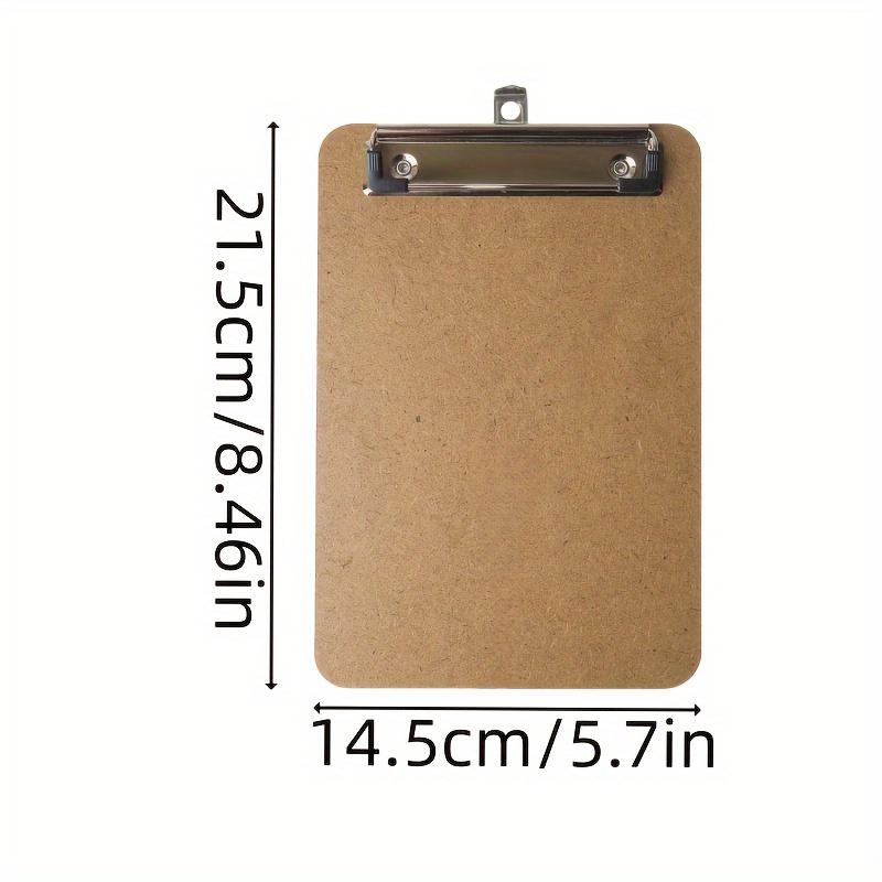 10pcs Wood Fiberboard Mini Clipboards 6x9" with Thin Clips for Office, Teachers & Classroom Use