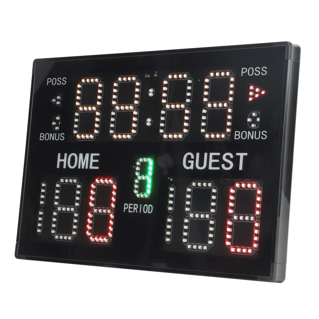 11 Position Basketball Scoreboard Battery Powered LED Digital Scoreboard for Multisports   Black