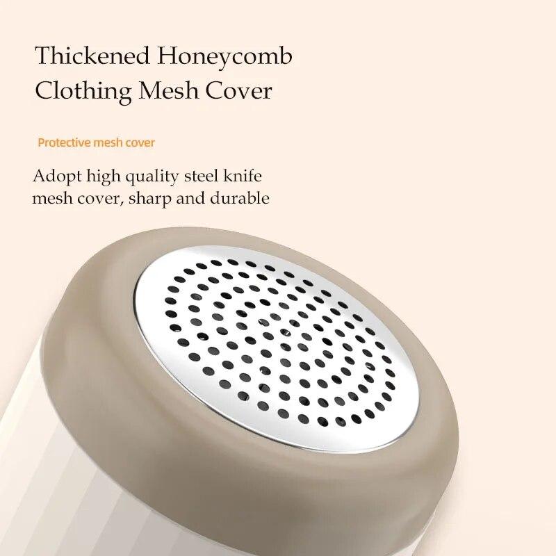Electric Lint Remover Sweater Shaver USB Rechargeable Portable Fabric Defuzzer with 6-Leaf Blades To Remove Pilling