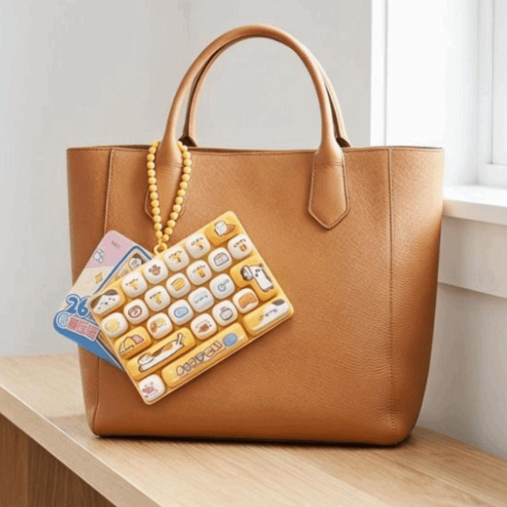26 Tasten Mini-Tastatur Anhänger Niedliches Design Tastatur Schlüsselanhänger Zubehör Geschenk