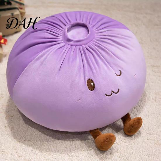 Cute Cartoon Elf Cushion Dumpling Plush Throw Pillow, Soft Stuffed Food Toy for Kids Adults, Cozy Nap Pillow Teens Decorative Bun Bedroom Sofa Living
