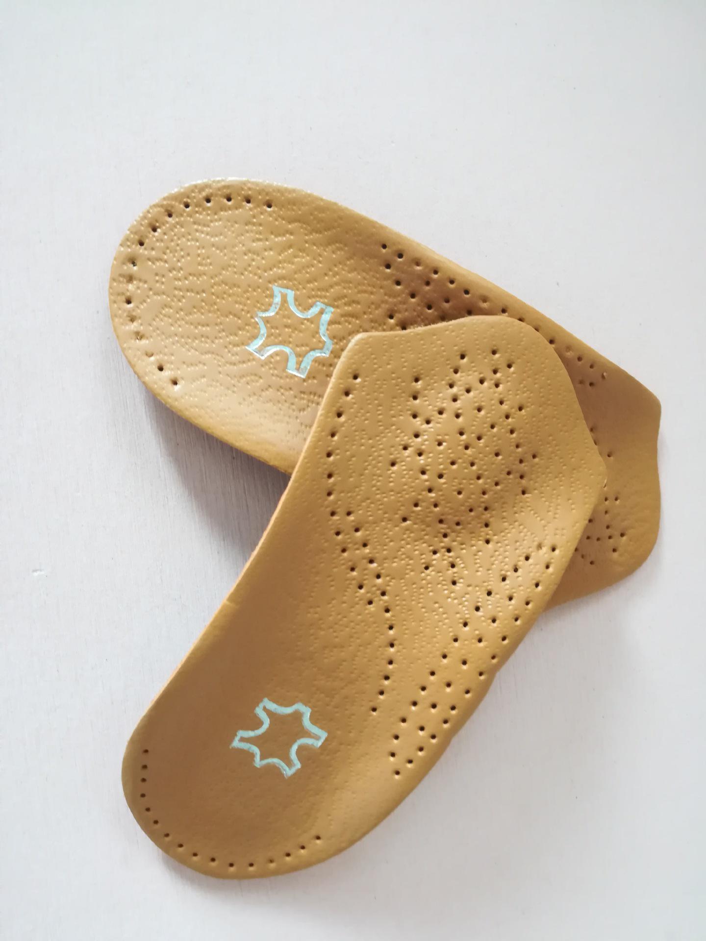 

Brown Leather Flat Arch Support Insoles for Bow Legs & Knock Knees 37-38