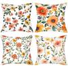 Vintage Watercolor Floral Throw Pillow Covers Pattern Cushion Cover Suitable For Sofa Bedroom Car Pillow Cover