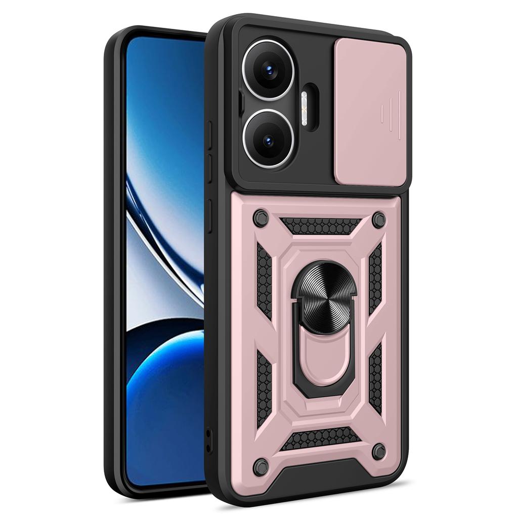AMORUS For Xiaomi Poco F7 5G/Redmi Turbo 4 Pro 5G Case Kickstand PC+TPU Phone Cover with Camera Lens Slider
