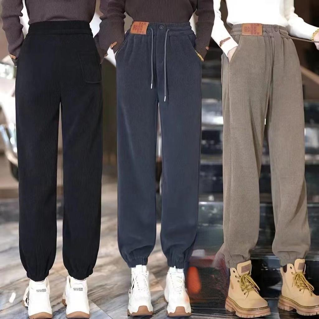 

Женские новые свободные спортивные штаны большого размера, повседневные спортивные штаны, теплые хлопковые штаны, штаны-шаровары