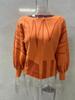 Women's European and American Lantern Sleeve Pullover Sweater