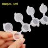 10Strips Empty Paint Pot 3ml 5ml Empty Acrylic Mini Paint Container Strips Storage Container with Lids for Arts and Crafts Paint