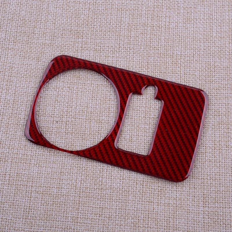 Headlight Switch Button Cover Trim Sticker Fit for Ford Mustang 2005 2006 2007 2008 2009 Carbon Fiber Red