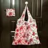 Folding Shopping Bag Reusable Tote Cute Prints Foldable Portable Animal Plants Fabric Grocery Shopping Tote