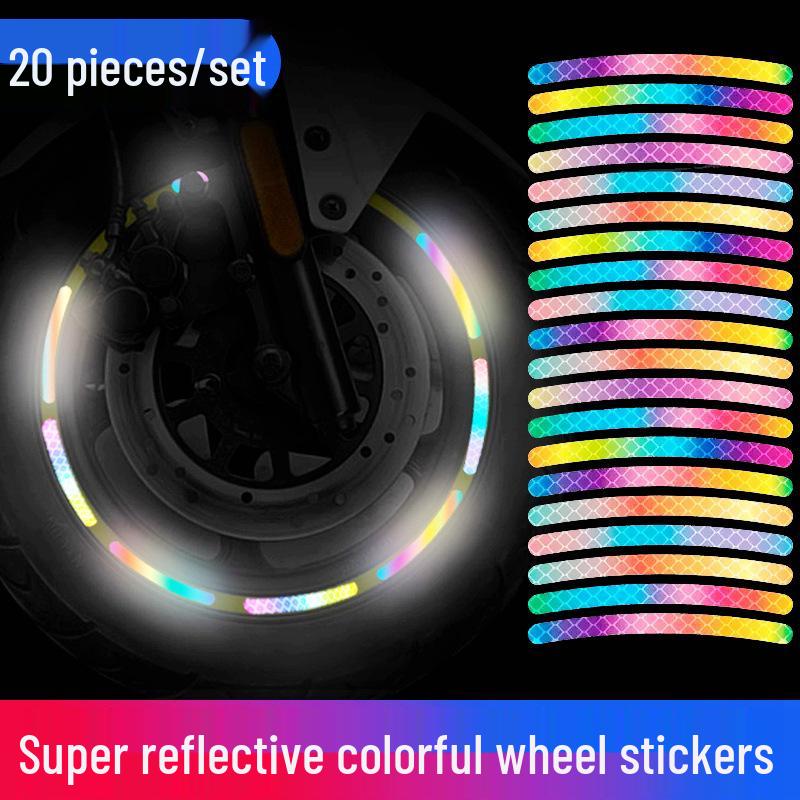 Reflective Wheel Hub Sticker for Cars, Motorcycles & Bicycles - Tire Safety & Decoration