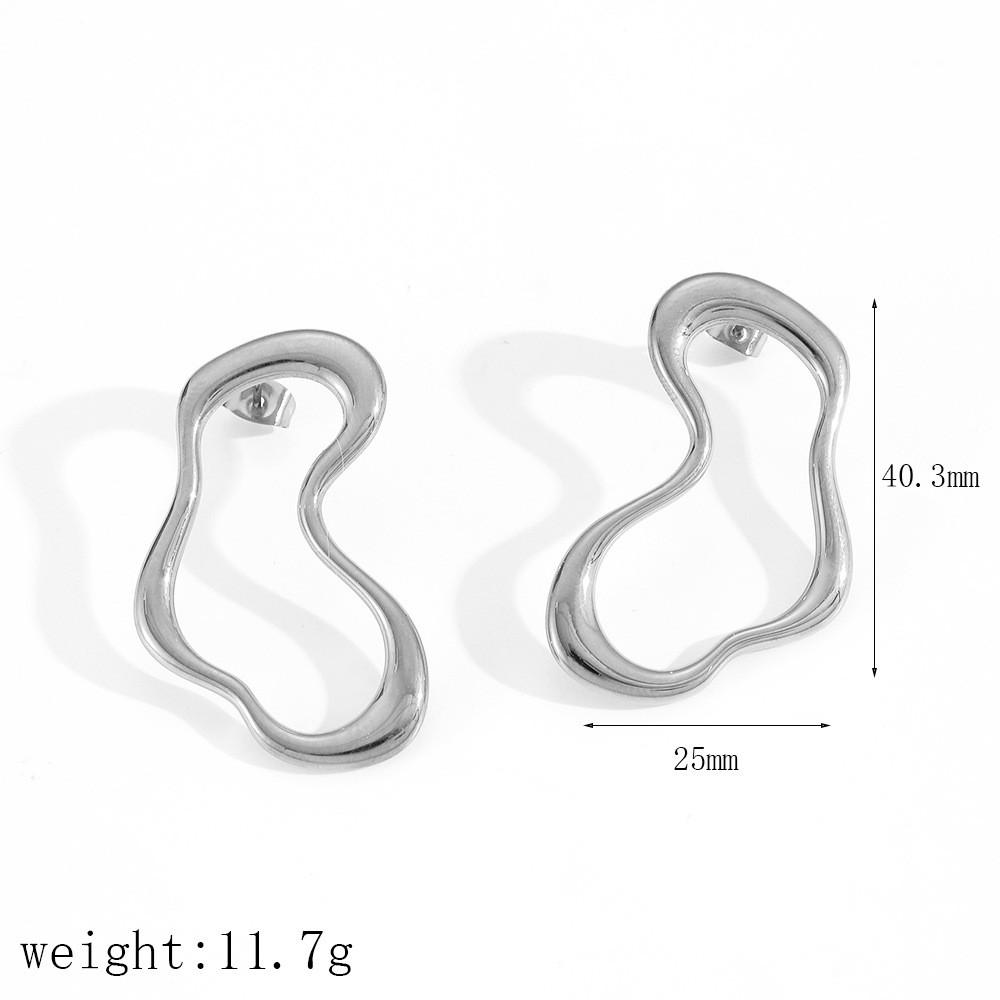 Stainless Steel Geometric Earrings For Women Fashion Trendy Casual Jewelry