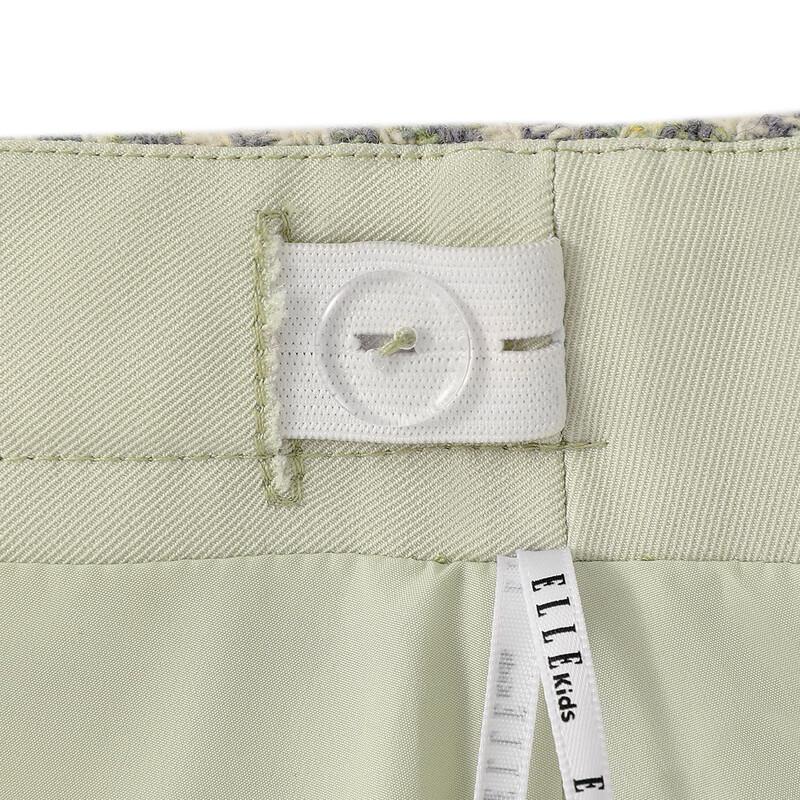 ELLE KIDS Girls' Houndstooth Pleated High-Waist Skirt