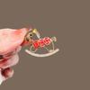 High-End Year of the Rat Rhinestone Enamel Brooch - Chinese Style Retro Pin for Women