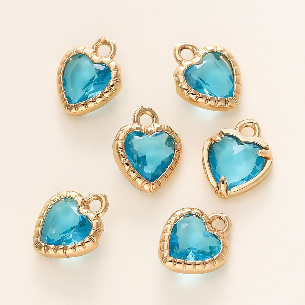 

5/10Pcs 18K Gold Color Plated Love Heart Charms Pendants for DIY Necklace Earrings Jewelry Making Supplies Accessories 5pcs озеро синий
