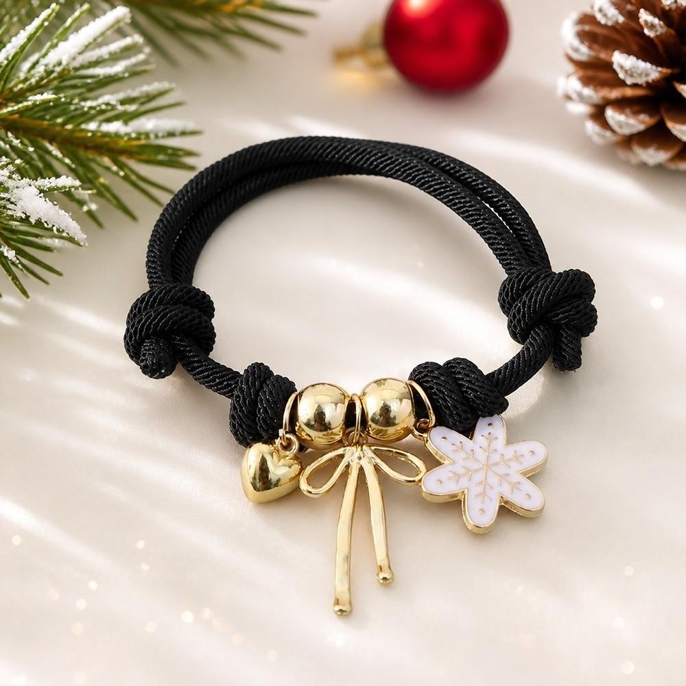 Santa Claus Pendant Bracelet Cartoon Handmade Hand Strap Fashion Woven Rope Christmas