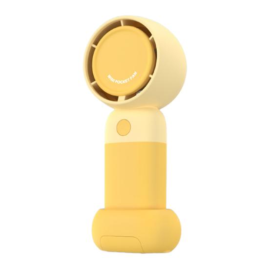 

Small Handheld Fan Quiet 3 Speed Adjustable USB Rechargeable Summer Cooling Fan Portable Travel Mini Personal Fan Phone Holder жёлтый